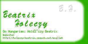 beatrix holeczy business card